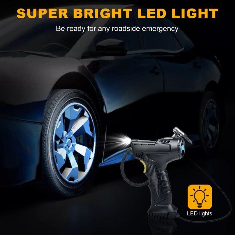 Digital portable air pump for cars motorcycles and bicycles