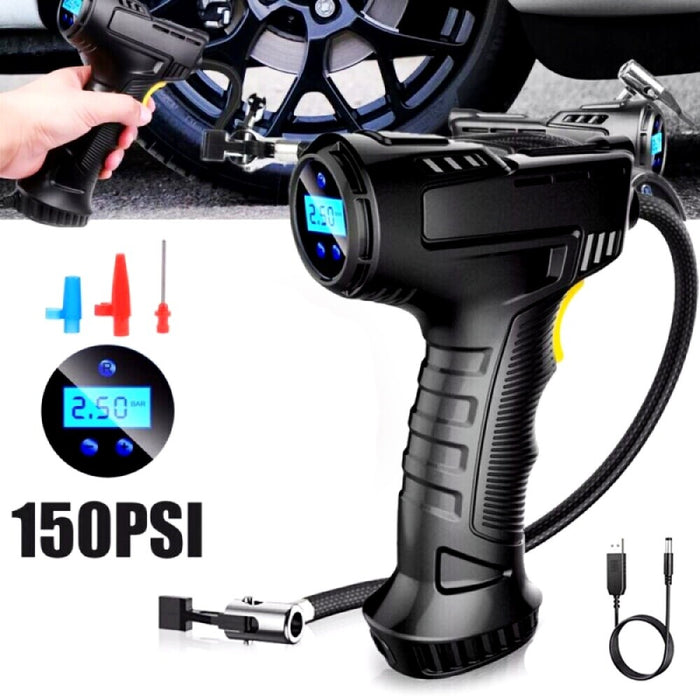 Cordless 12V digital car tyre inflator portable air compressor